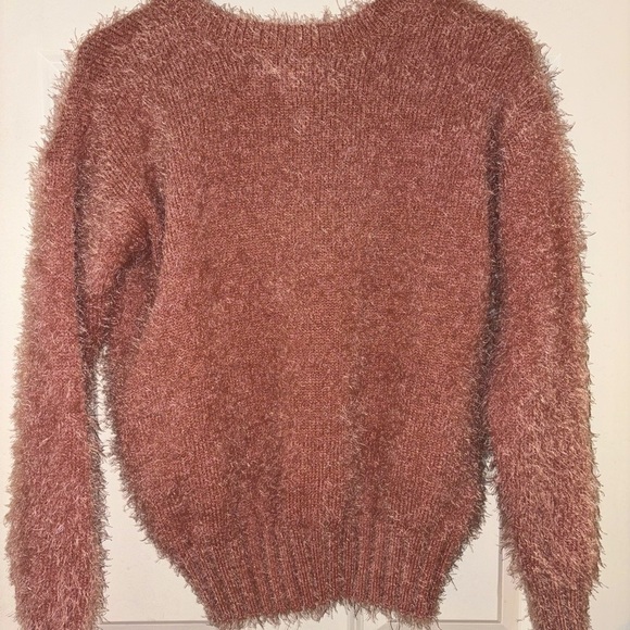 Pink Rose Shaggy Sweater - Small - Picture 3 of 5